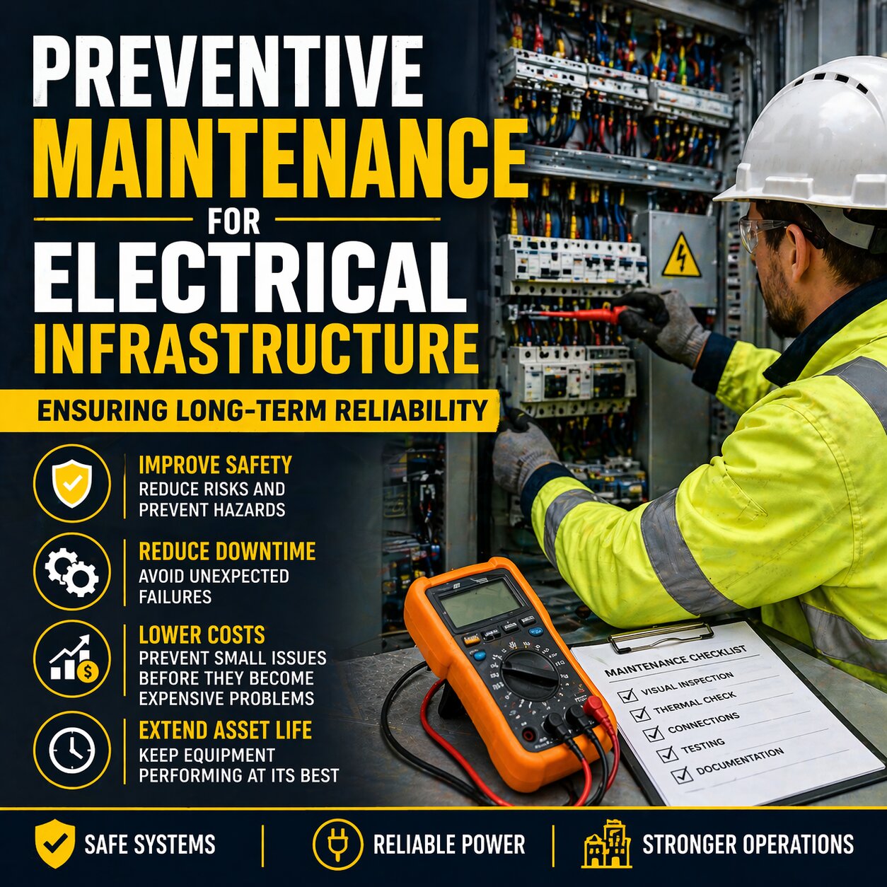 Learn how preventive maintenance keeps electrical systems safe, reliable, and efficient.
