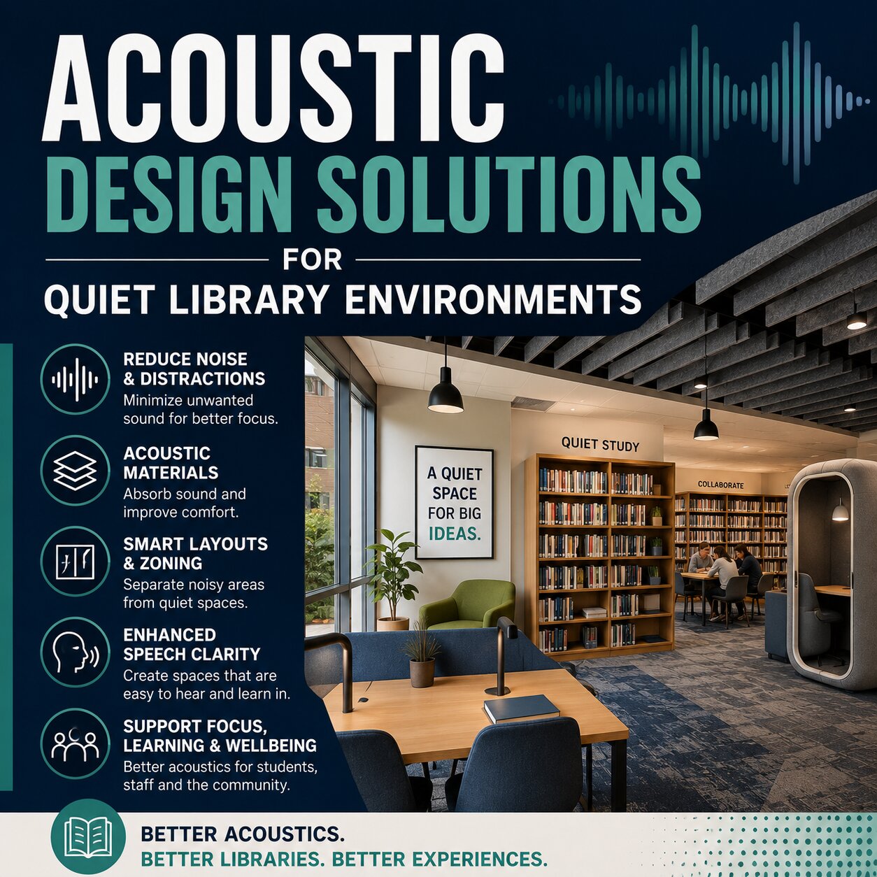 Acoustic Design Solutions for Quiet Library Environments
