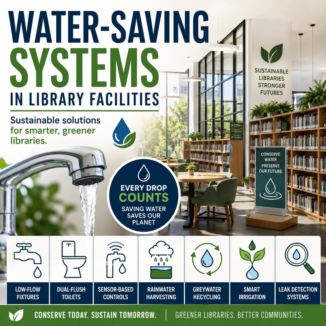Water-Saving Systems In Library Facilities