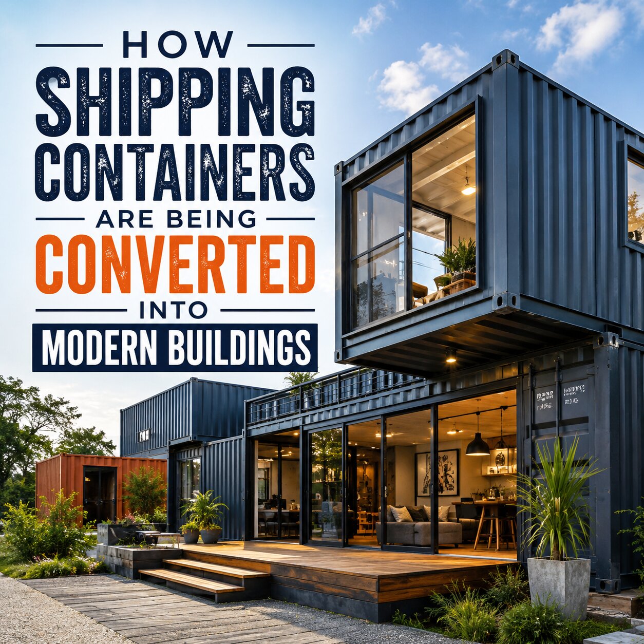 How Shipping Containers Are Being Converted Into Modern Buildings