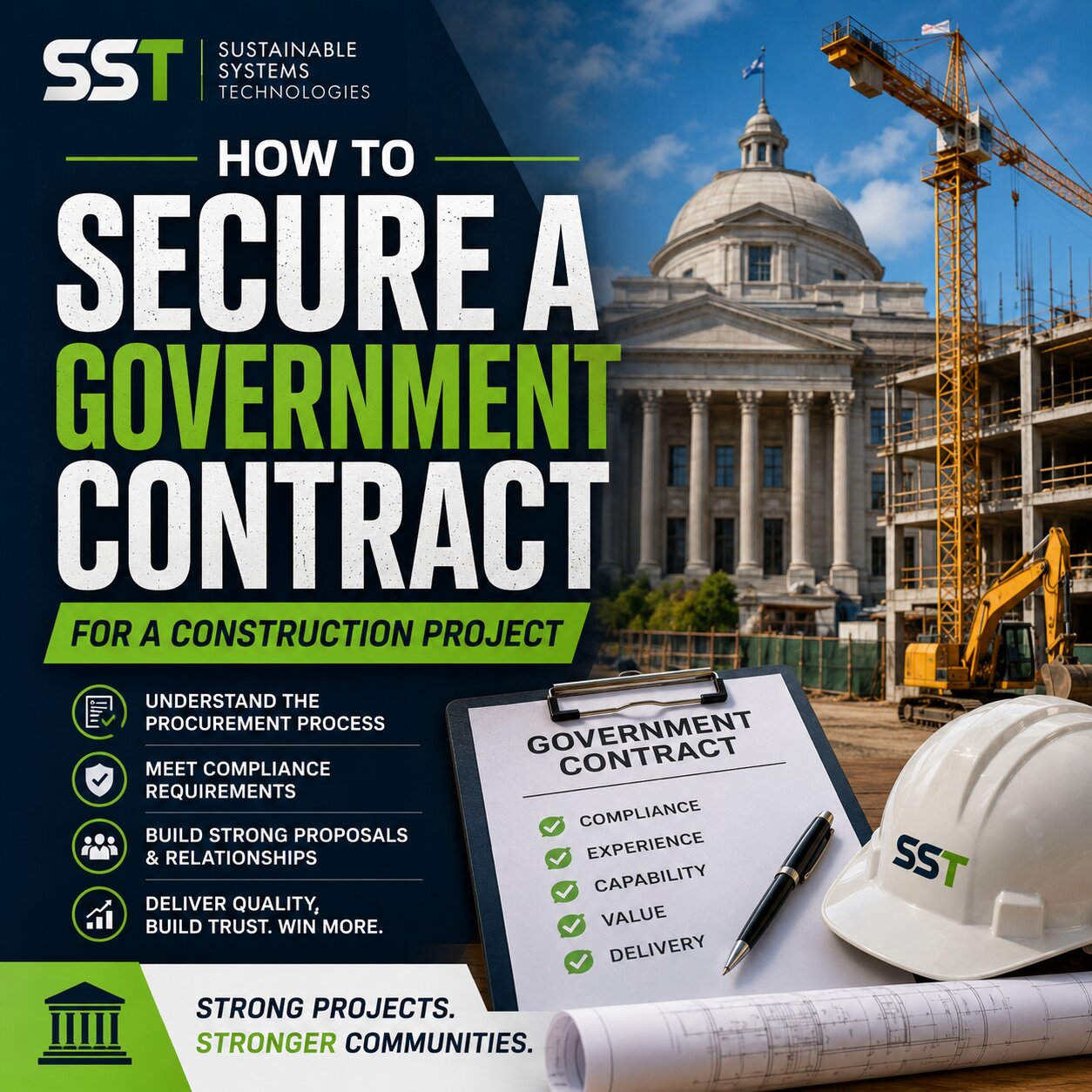 How to secure a government contract for a construction project