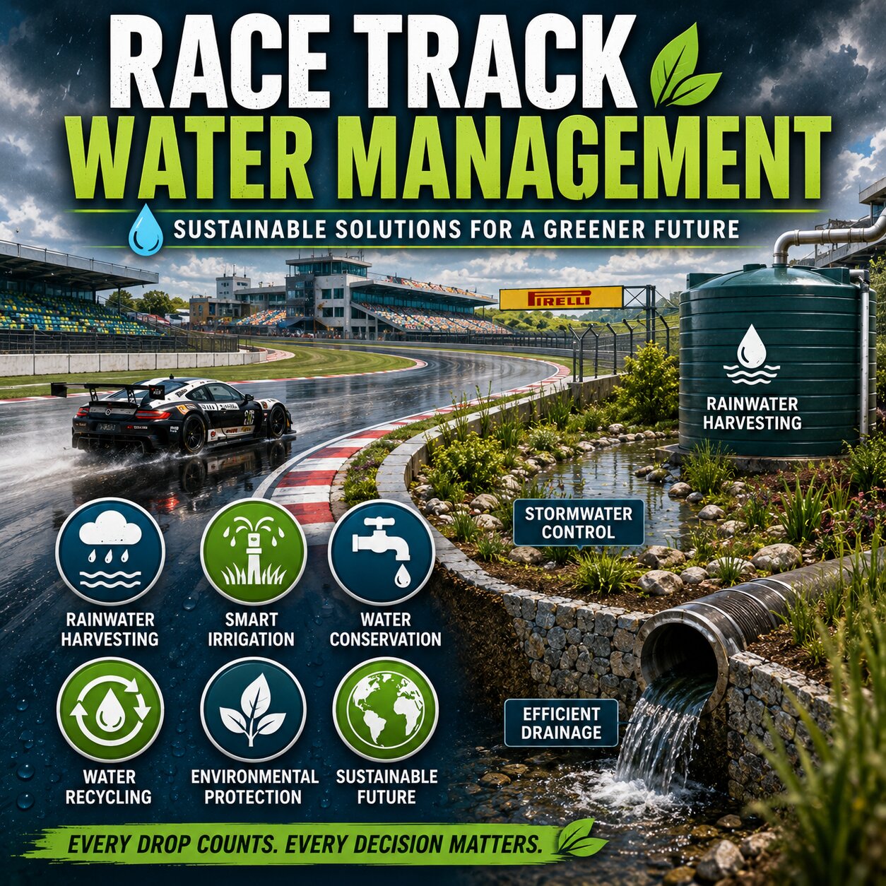 race track water management