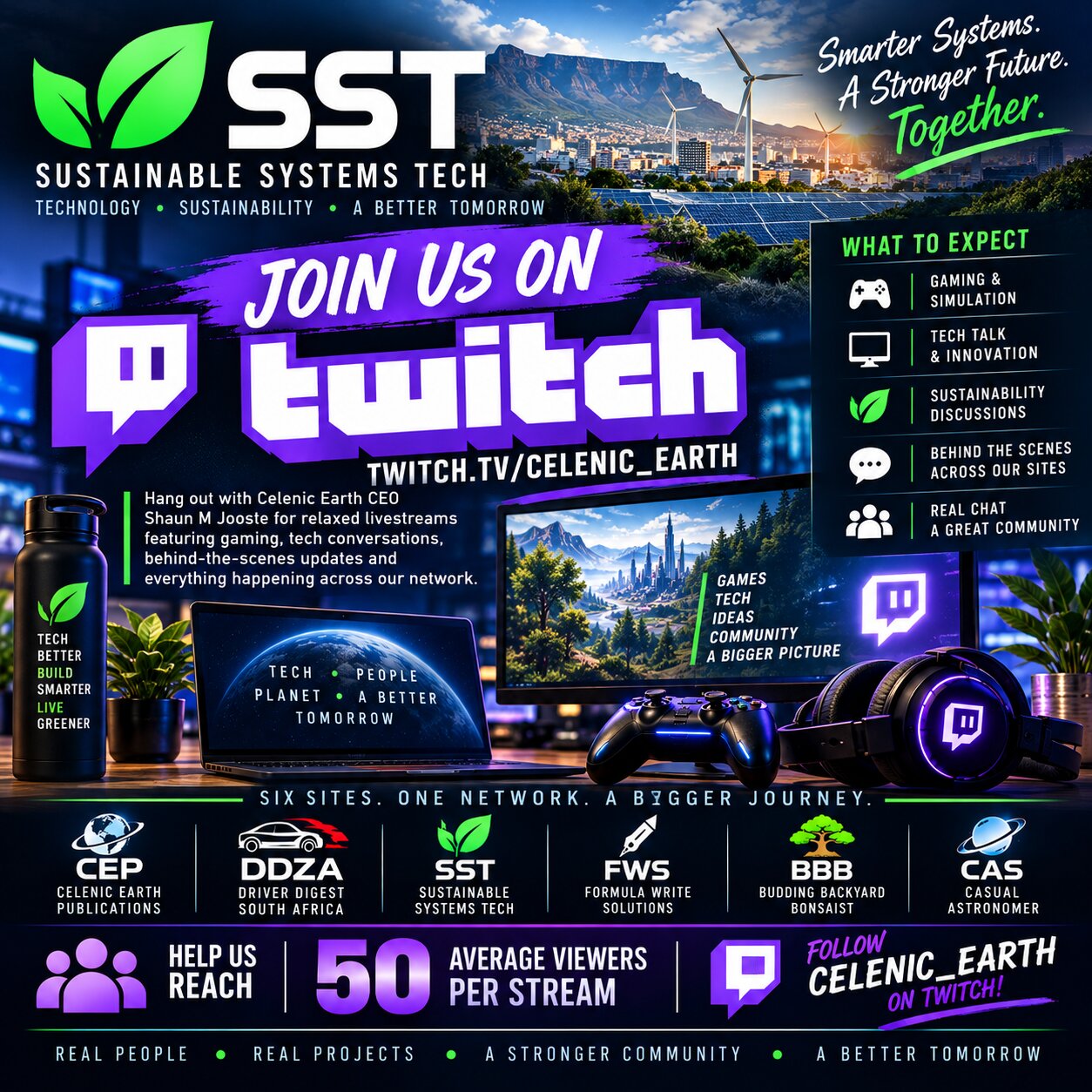 Celenic Earth CEO Shaun M Jooste on Twitch