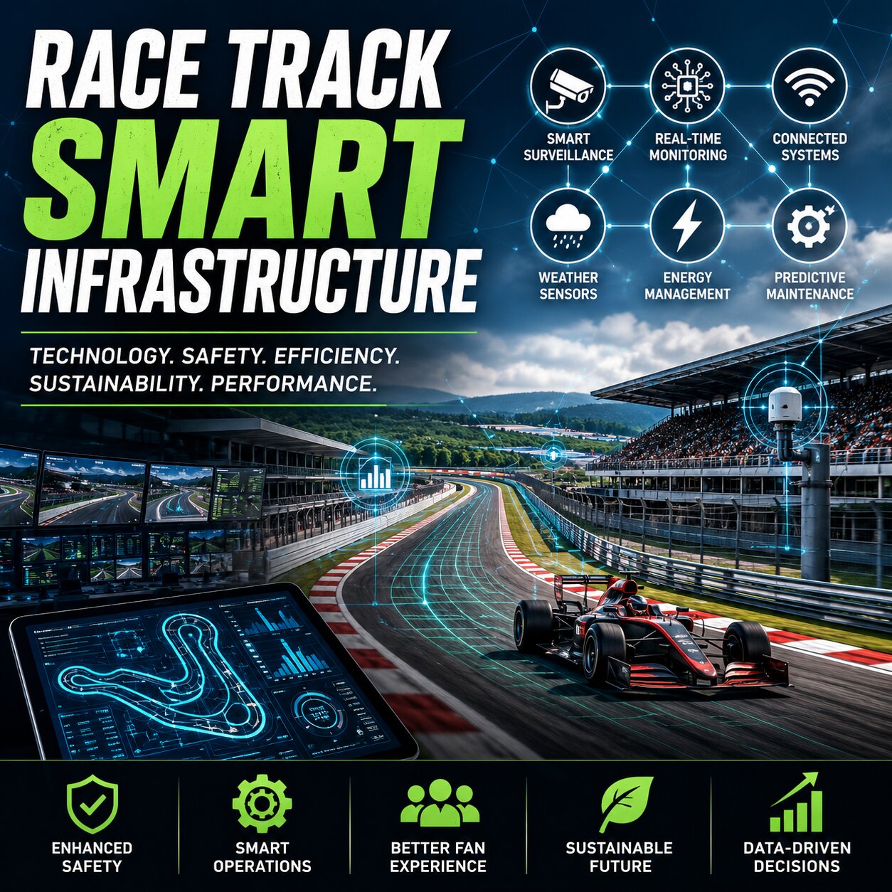 Race track smart infrastructure