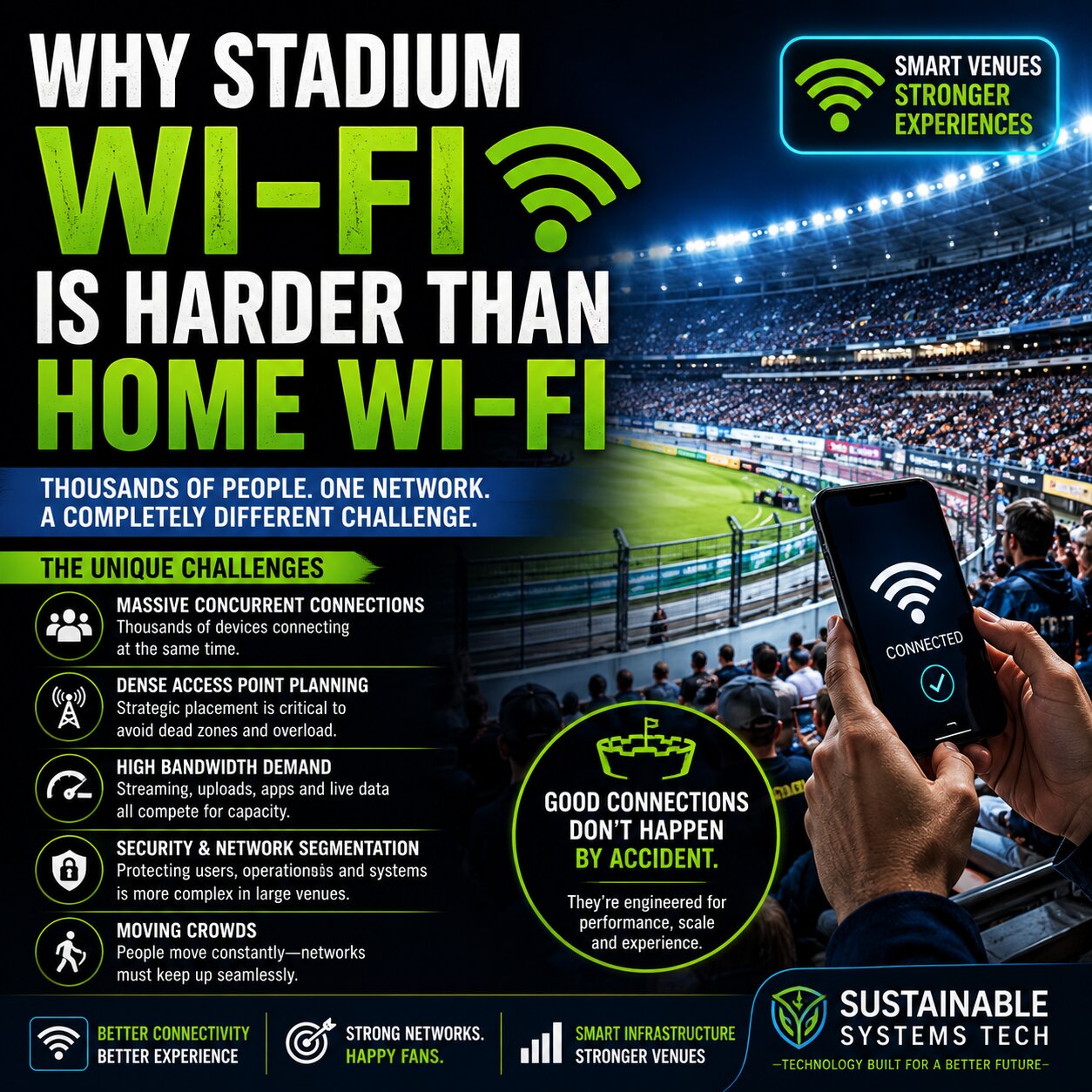Why Stadium Wi-Fi Is Harder Than Home Wi-Fi