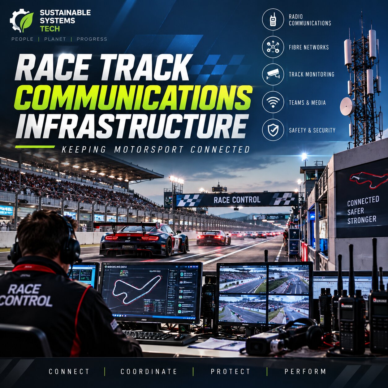 Race Track Communications Infrastructure