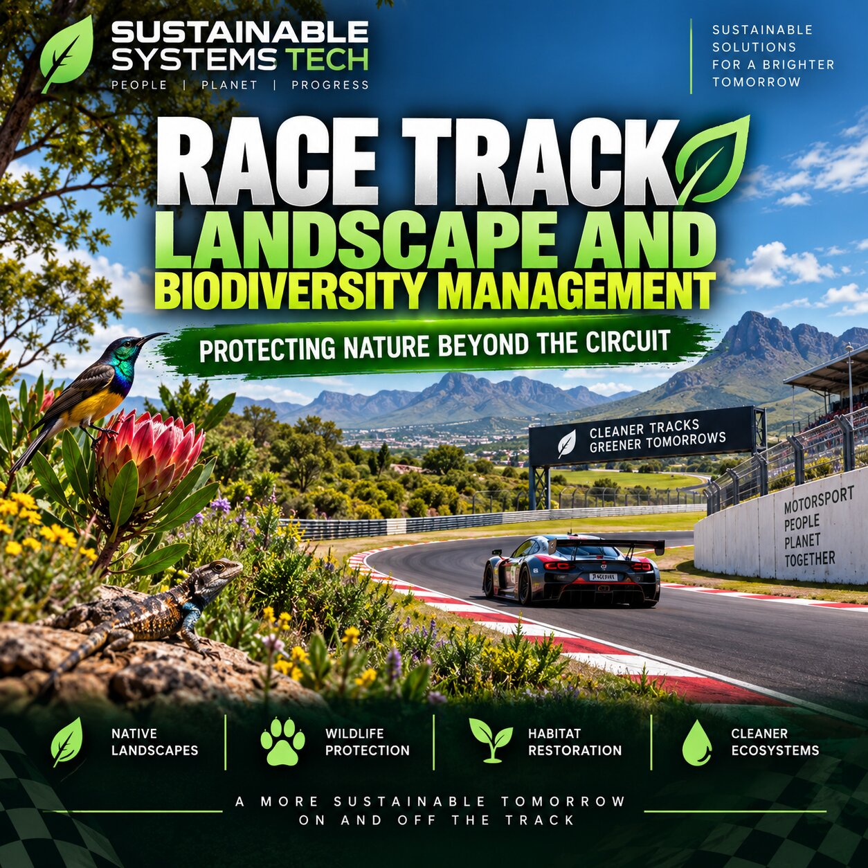race track landscape and biodiversity management