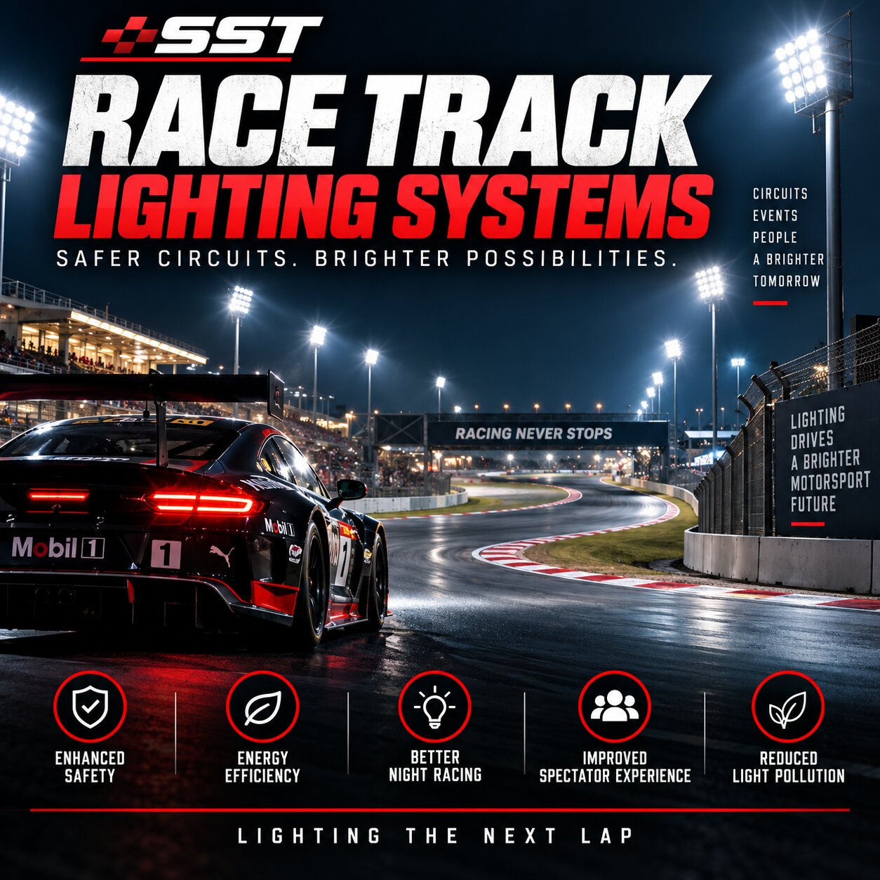 race track lighting systems