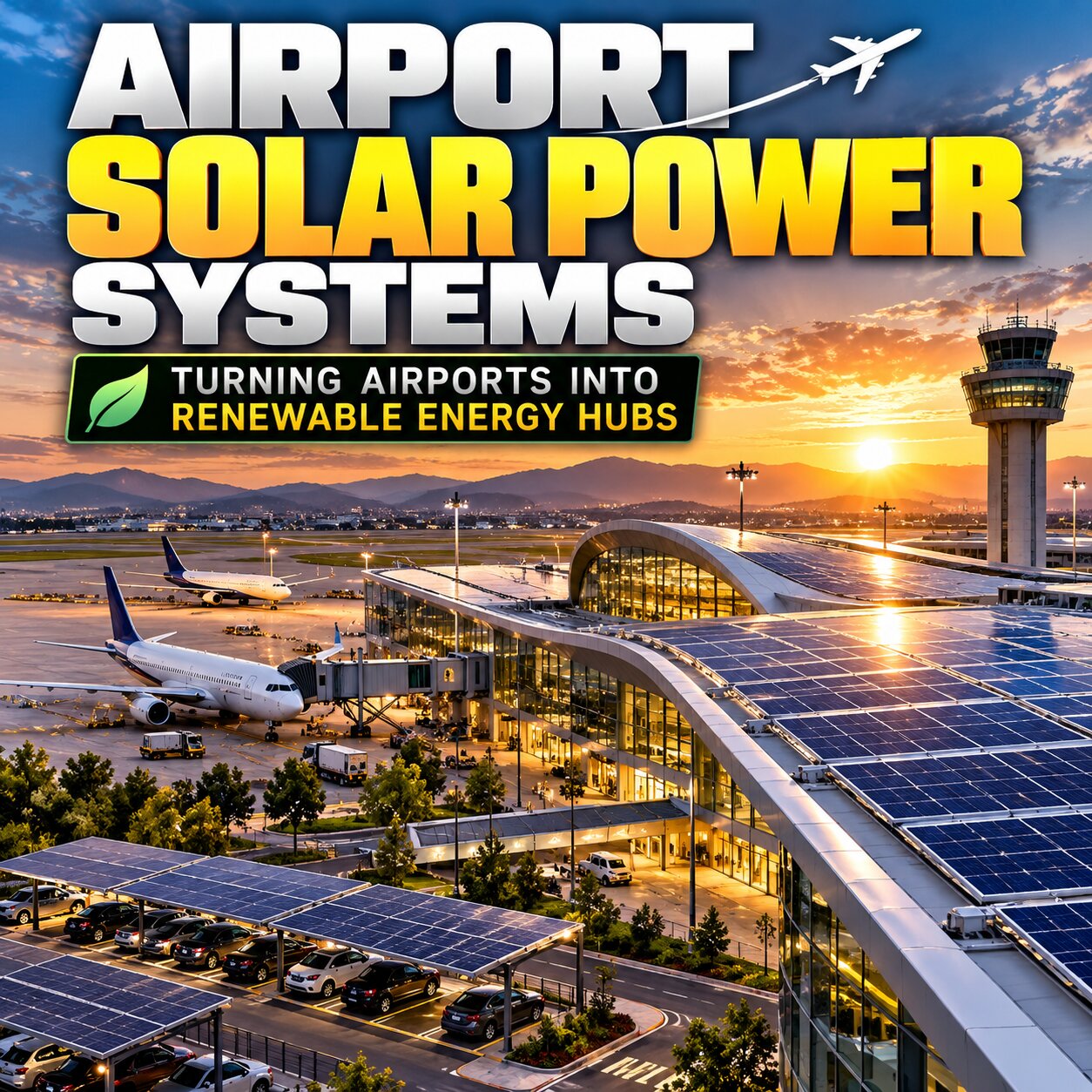 airport solar power systems